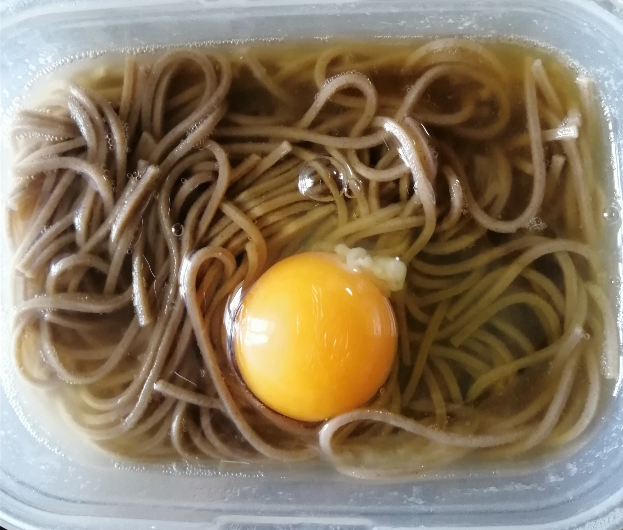 電子レンジで簡単★面倒くさがりの月見そば