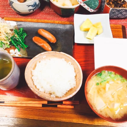 豆腐&えのき&ジャガイモの味噌汁