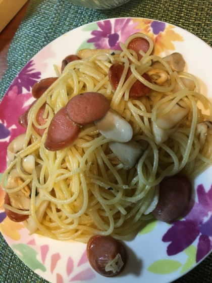 簡単美味しい　松茸のお吸い物できのこパスタ