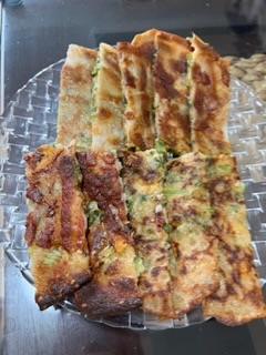大根の葉を美味しく！チーズ・明太子チヂミ【米粉】