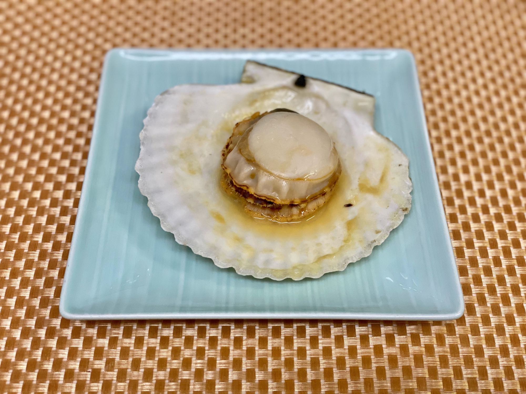 レンジで簡単！殻付きホタテのバター醤油味