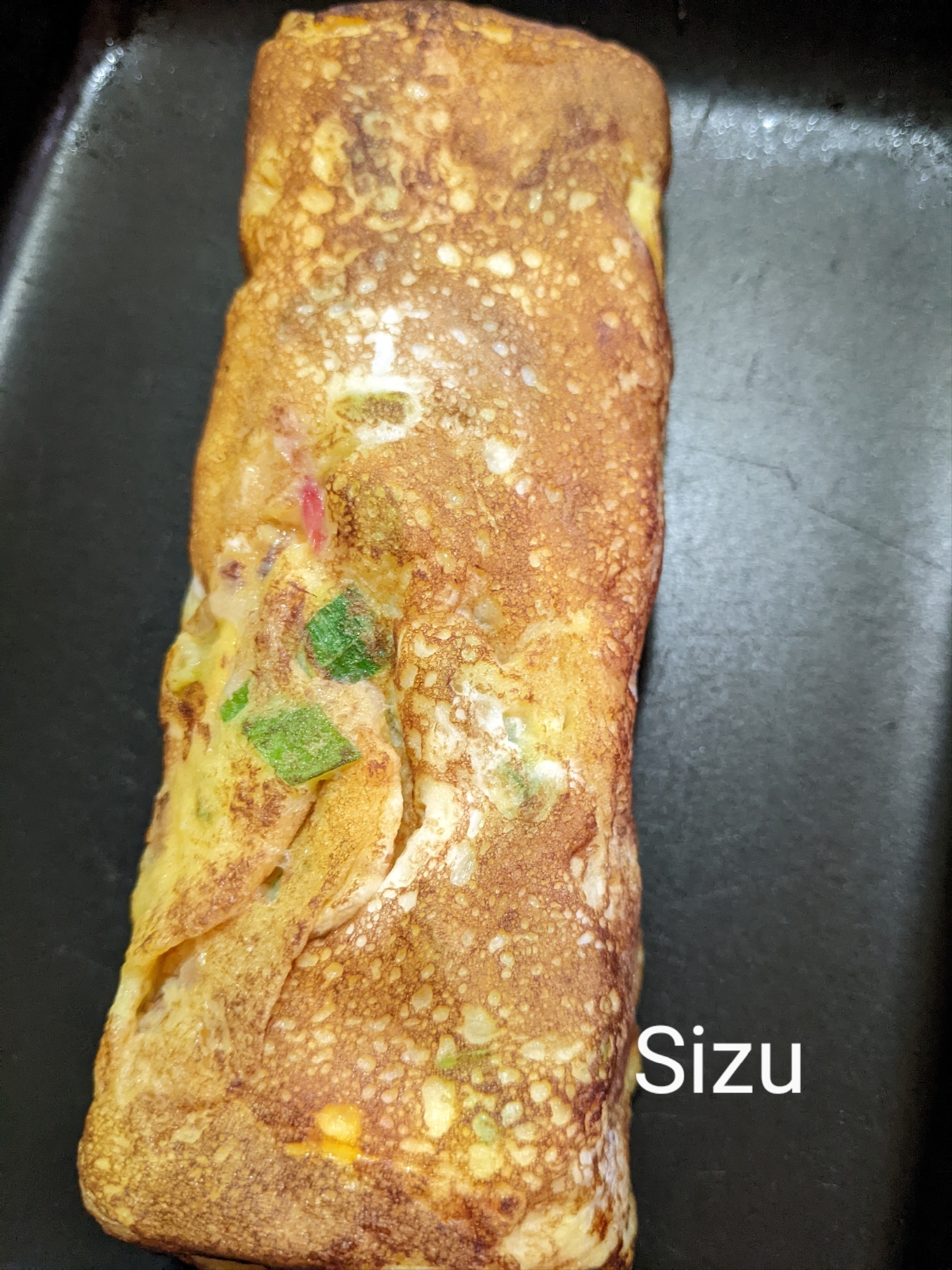 葱とかにかまの玉子焼き