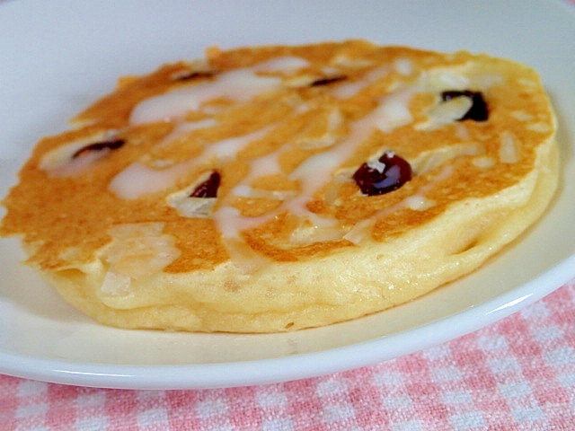 ＡＰ入り　レーズンとココナッツの大豆粉パンケーキ♬