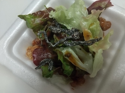 サニーレタスと昆布の納豆☆