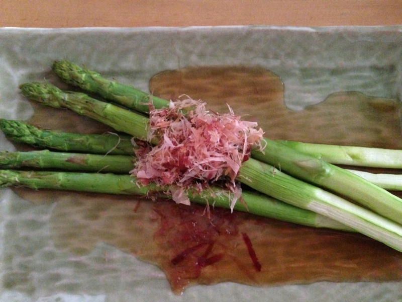 アスパラガスの焼浸し