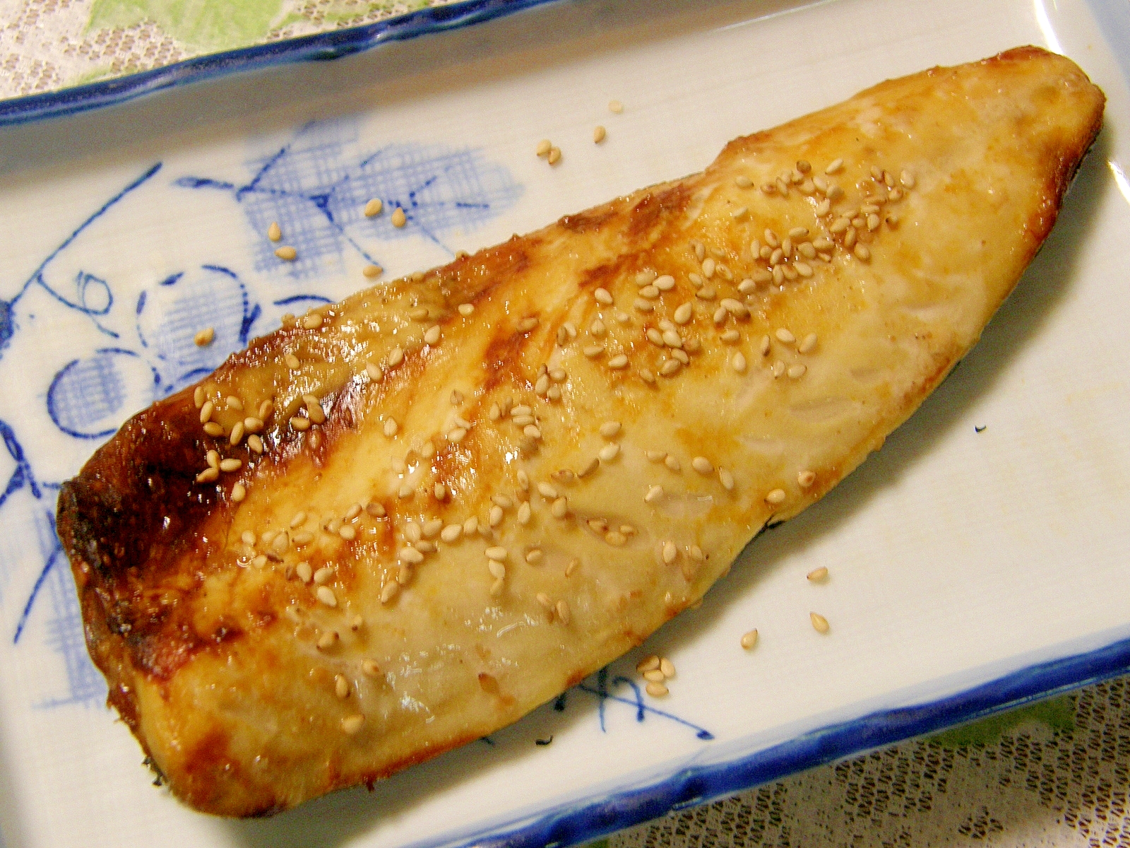 簡単ながら旨し！・・・鯖の胡麻ドレ焼き