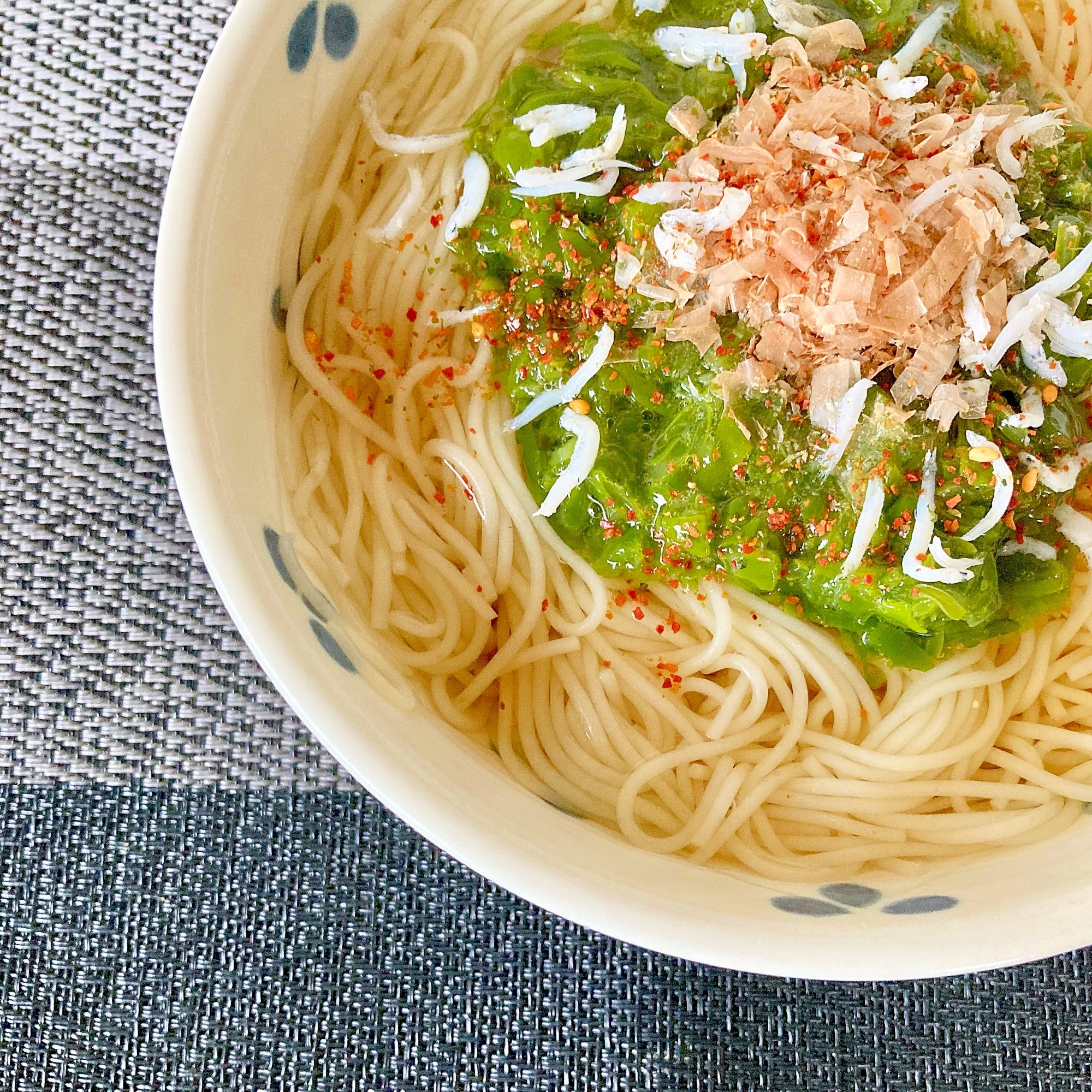 糖質0g麺で作るめかぶにゅうめん