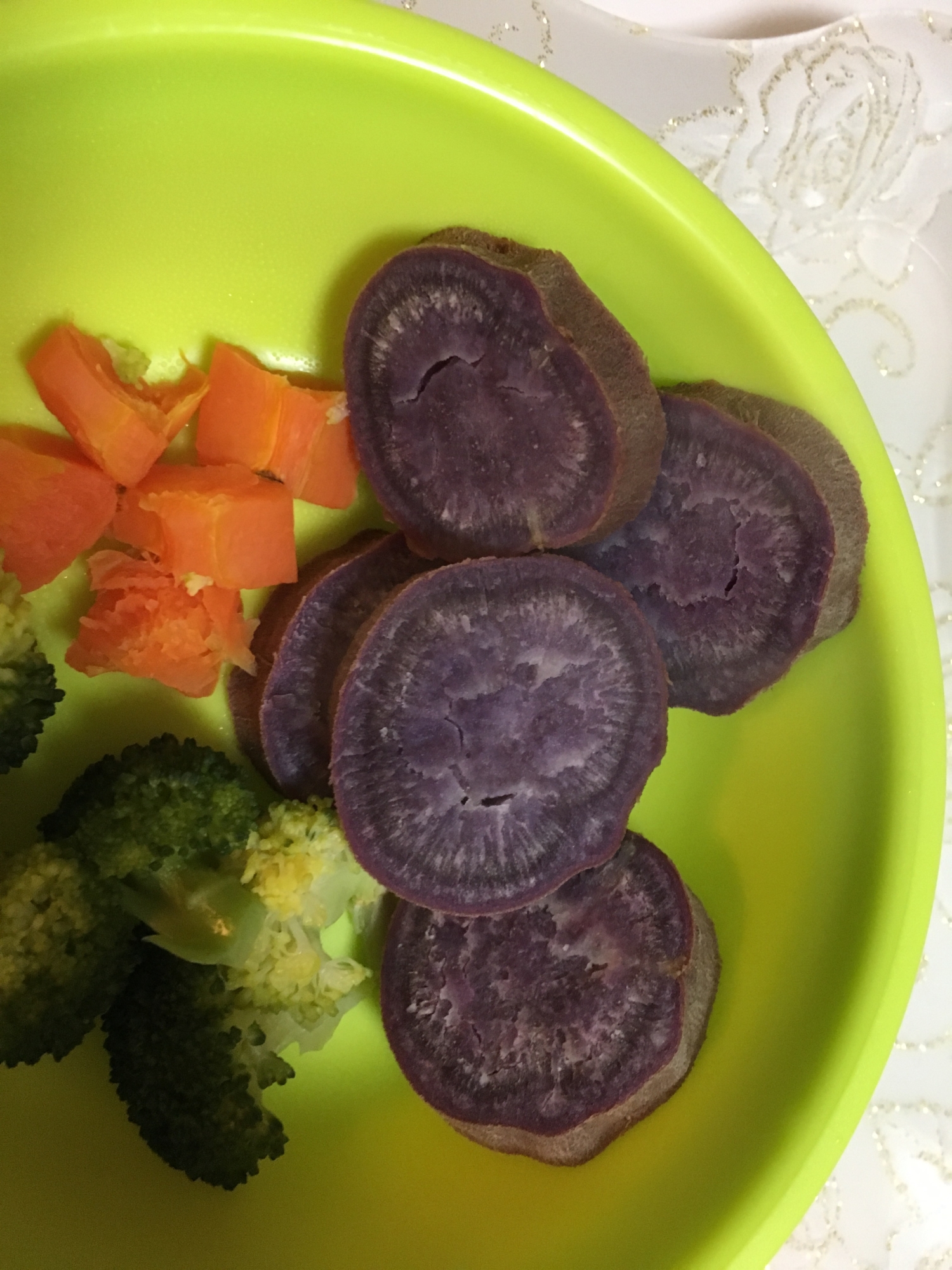 離乳食 紫芋の温野菜
