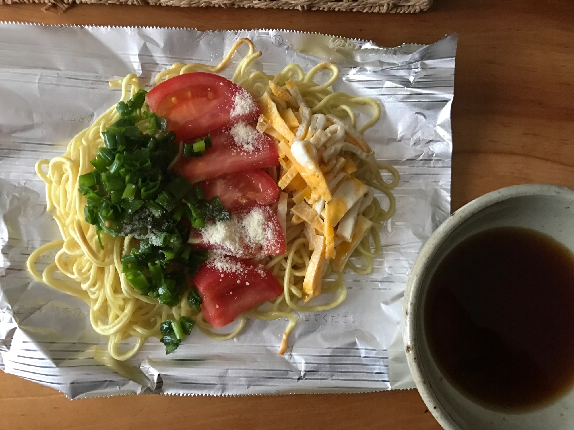 焼きそば麺でイタリアンな瓦そば