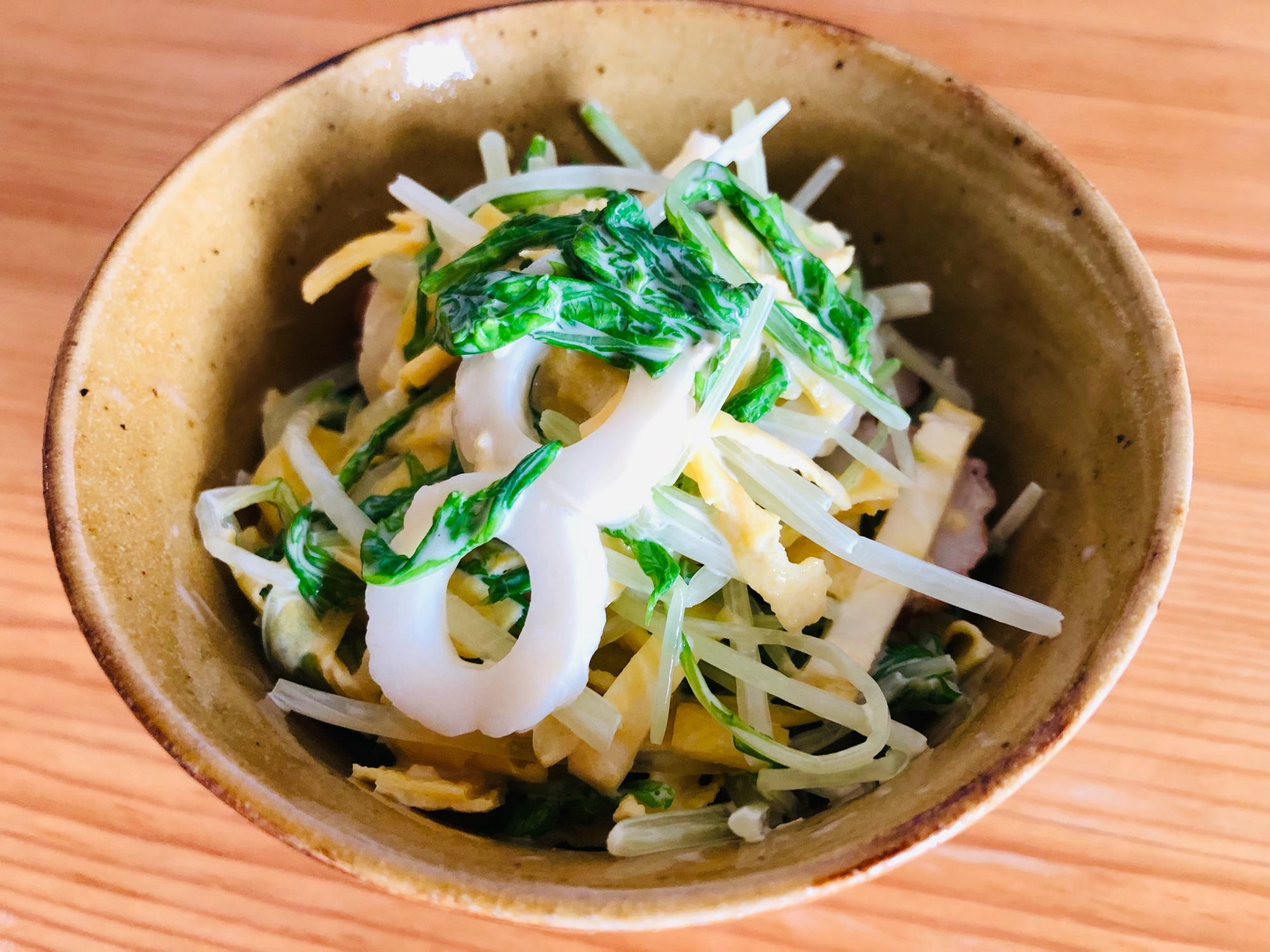 お弁当にも☆ちくわと水菜のマヨポン酢和え