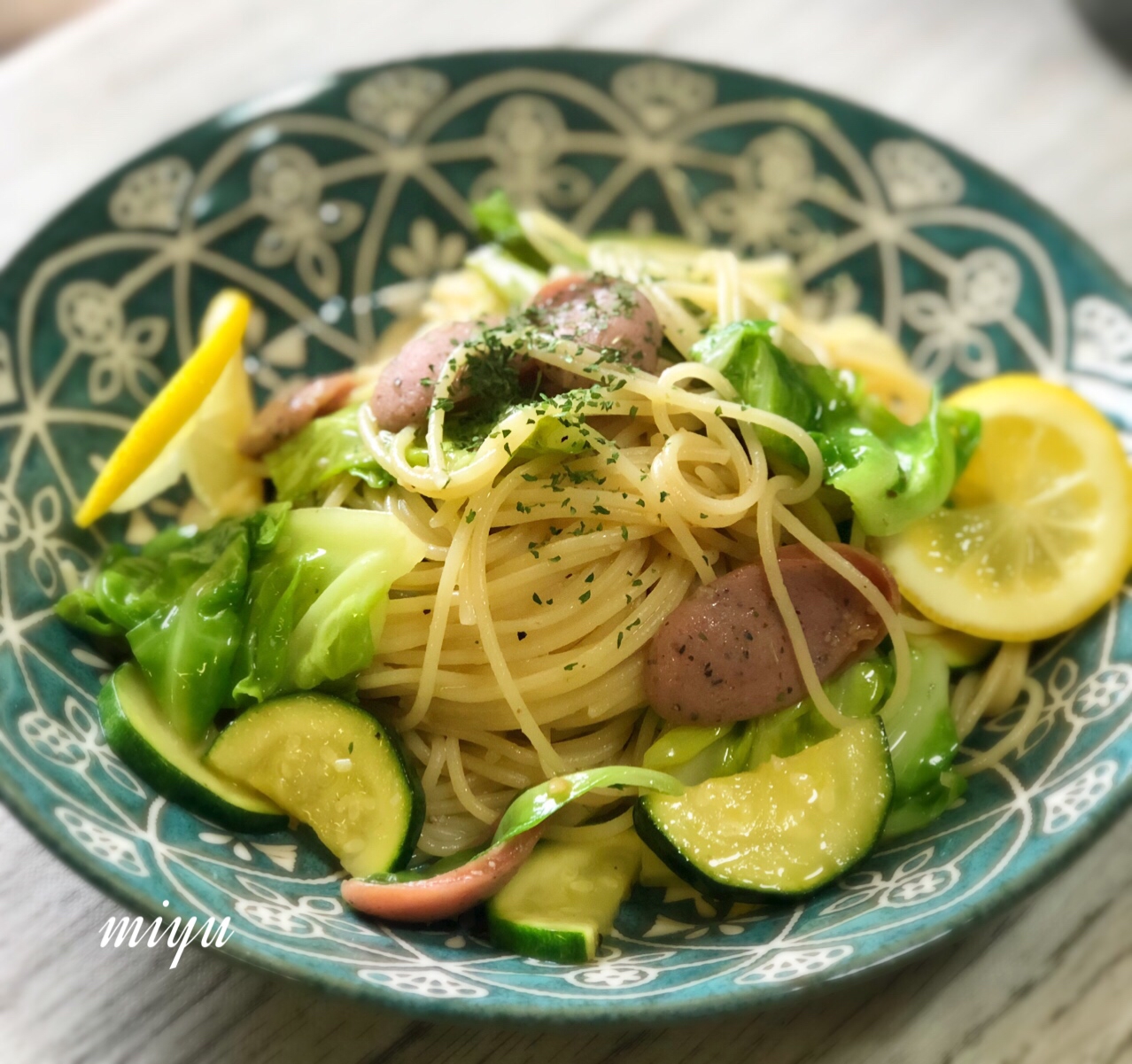 サッパリ！春キャベツとレモンのパスタ