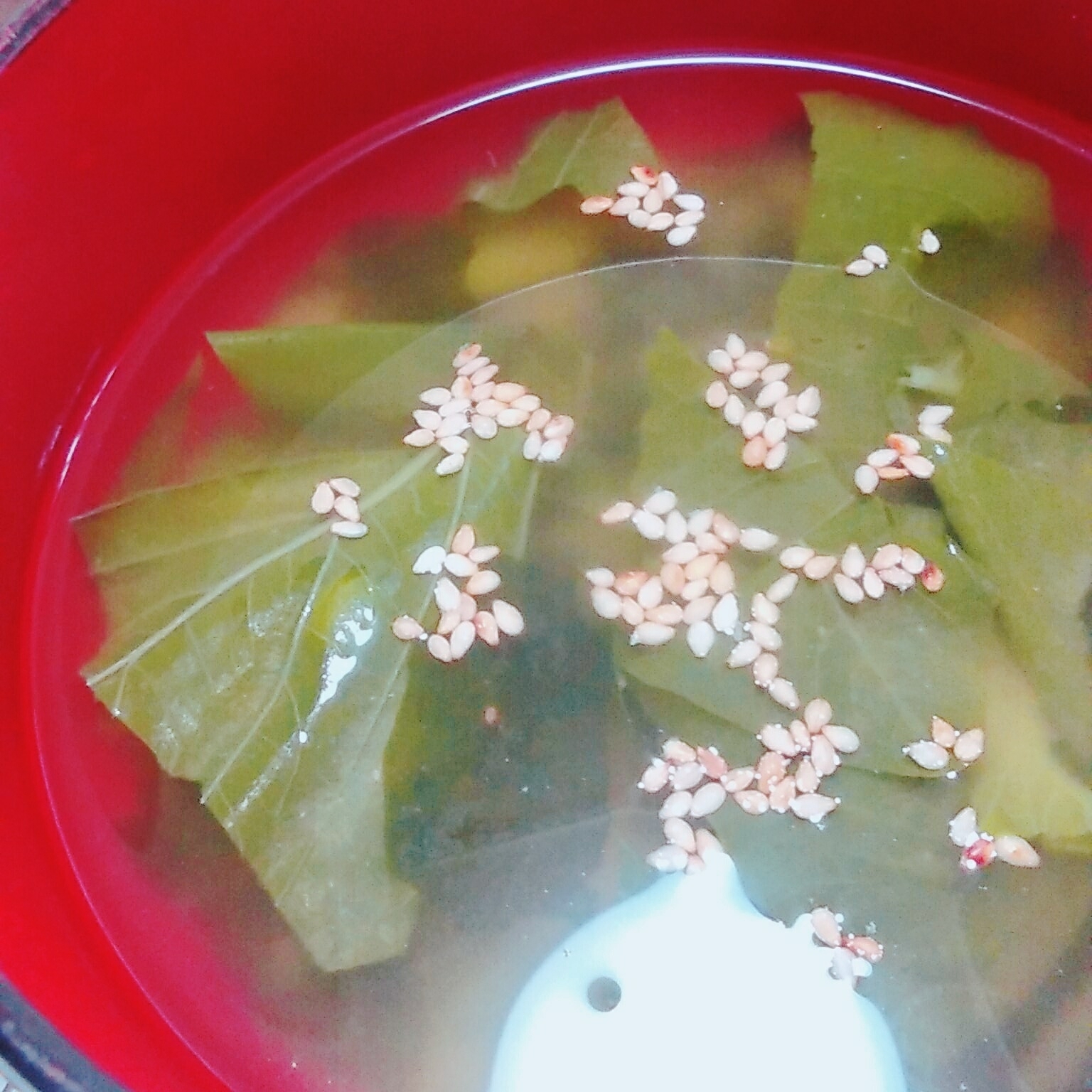 水菜のお吸い物