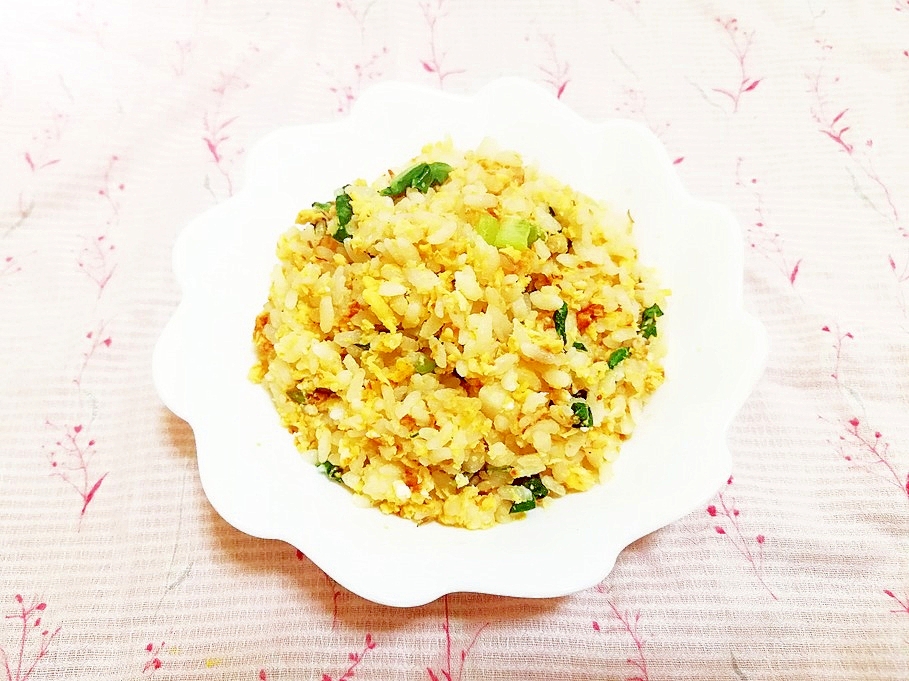 小松菜と大根の卵炒飯