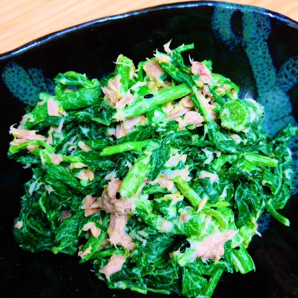 栄養満点 明日葉のツナマヨ和え レシピ 作り方 By Kitchendrinker 楽天レシピ 栄養満点 明日葉のツナマヨ和え レシピ 作り方 By Kitchendrinker 楽天レシピ