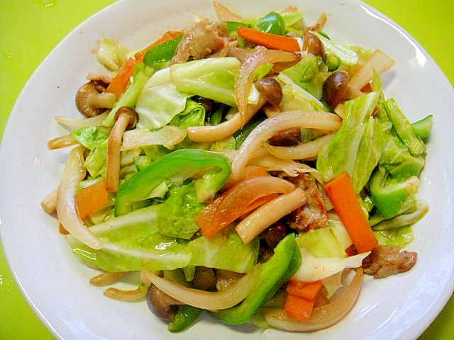 生姜野菜炒め