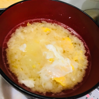 じゃがいもと油揚げ卵の味噌汁