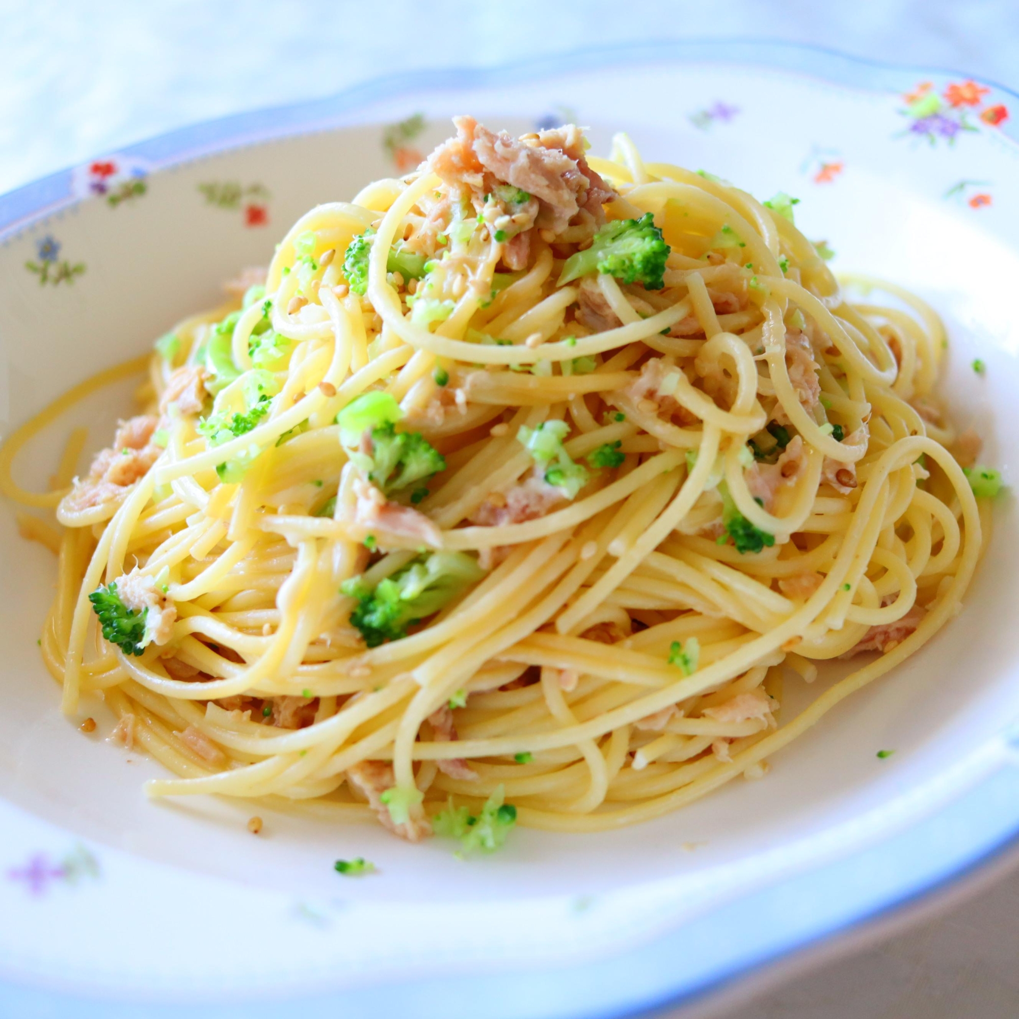 簡単★ブロッコリーとツナのマヨ醤油サラダパスタ