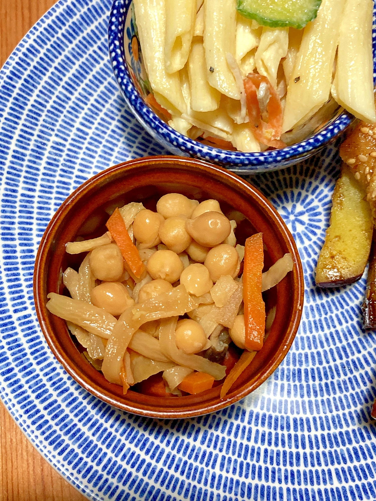 切干大根とひよこ豆の煮もの