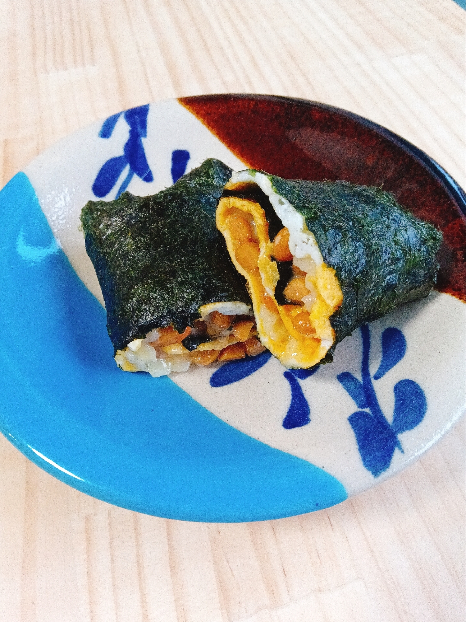 納豆たまご焼き海苔巻き