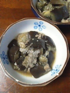 なすと豚肉の煮物