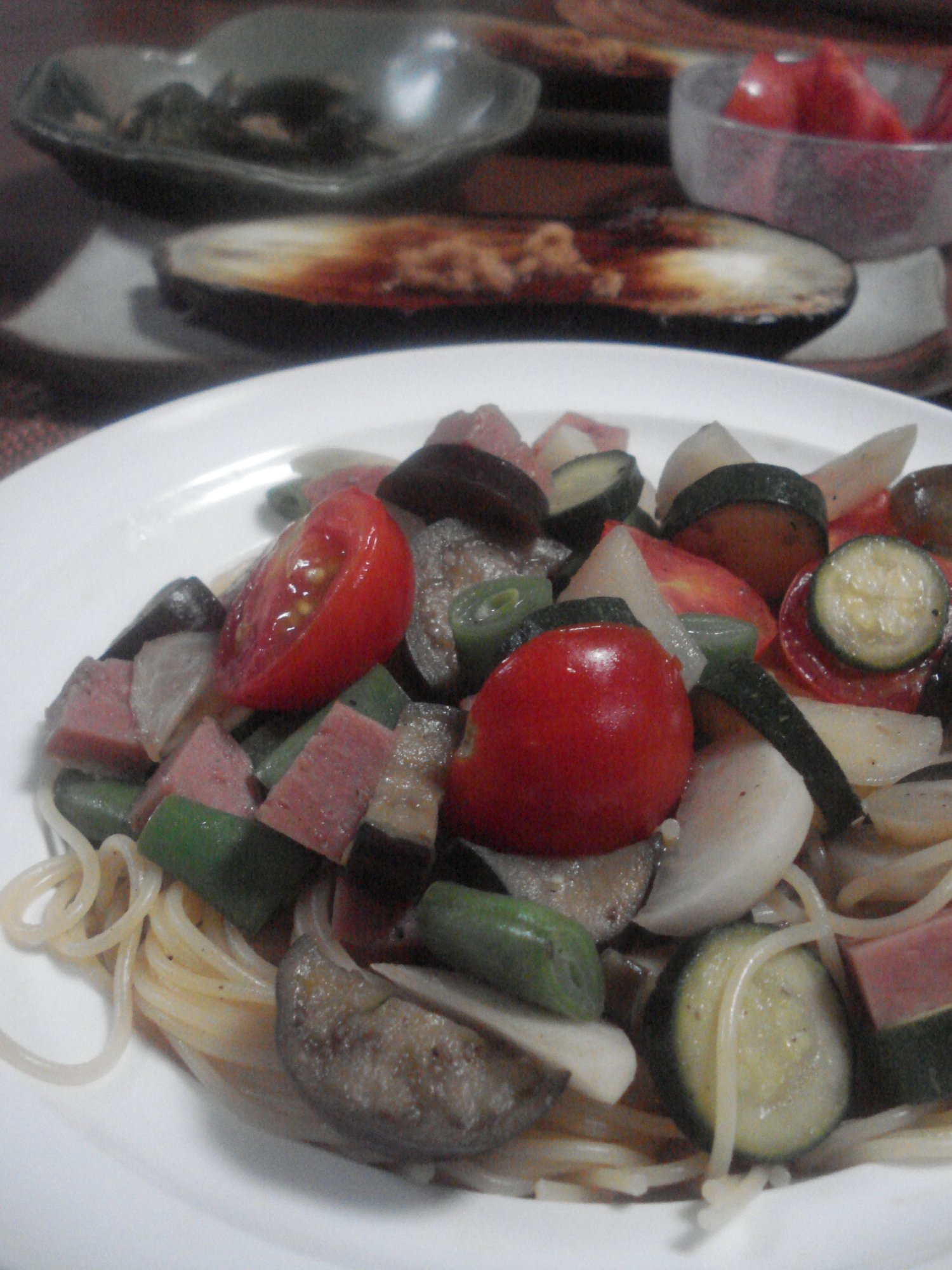 夏野菜たっぷりパスタ