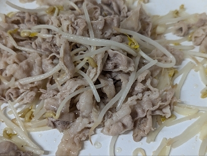 豚肉ともやしのにんにく炒め