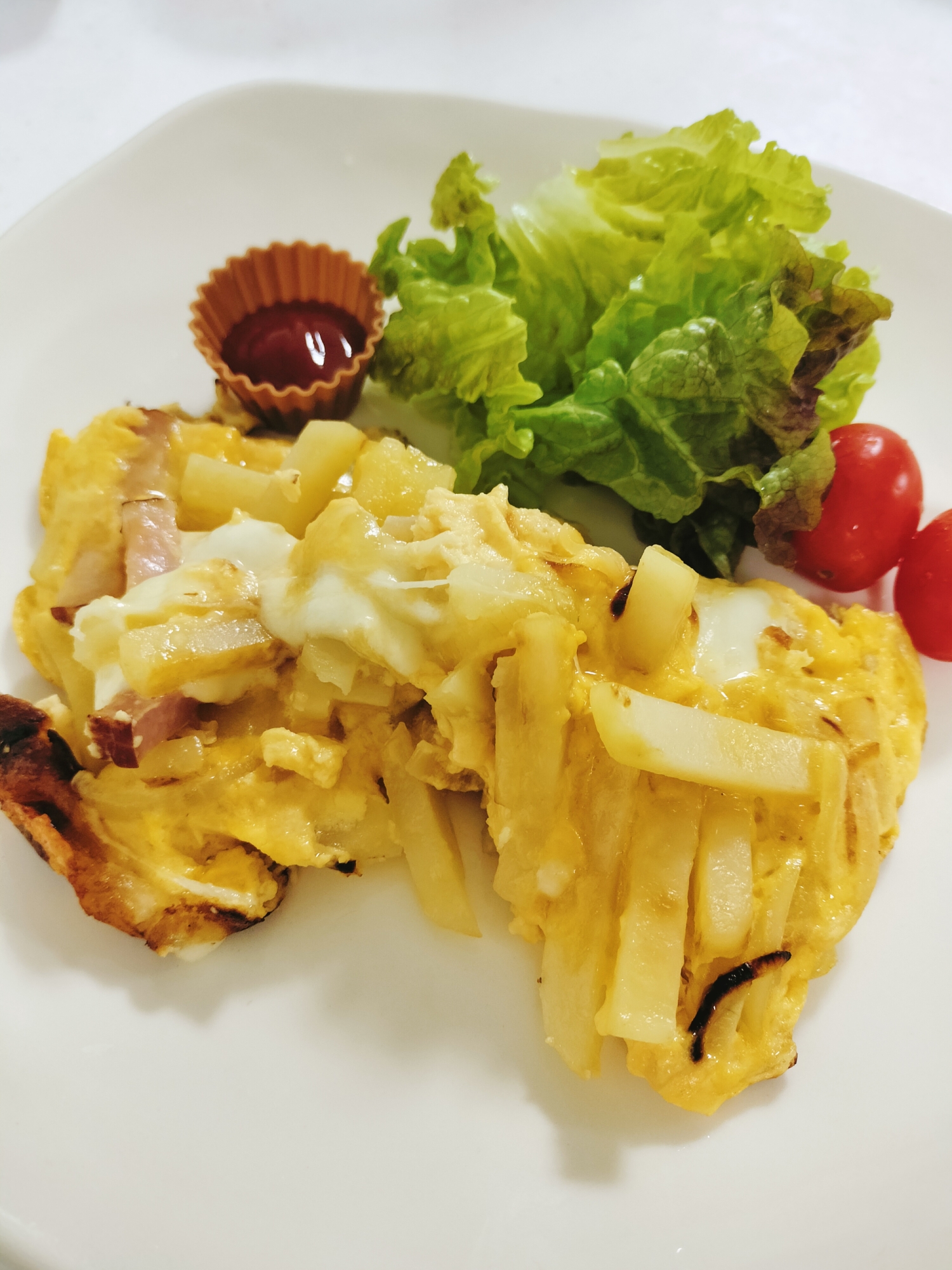 とろ～りチーズのスパニッシュオムレツ