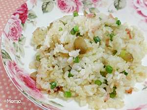 香ばしい♪ニンニクの芽とザーサイの炒飯