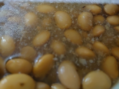 圧力鍋で煮た大豆で、ふんわり大豆の昆布煮