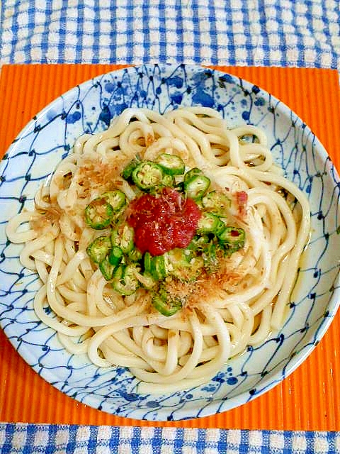 梅オクラのうどん♪