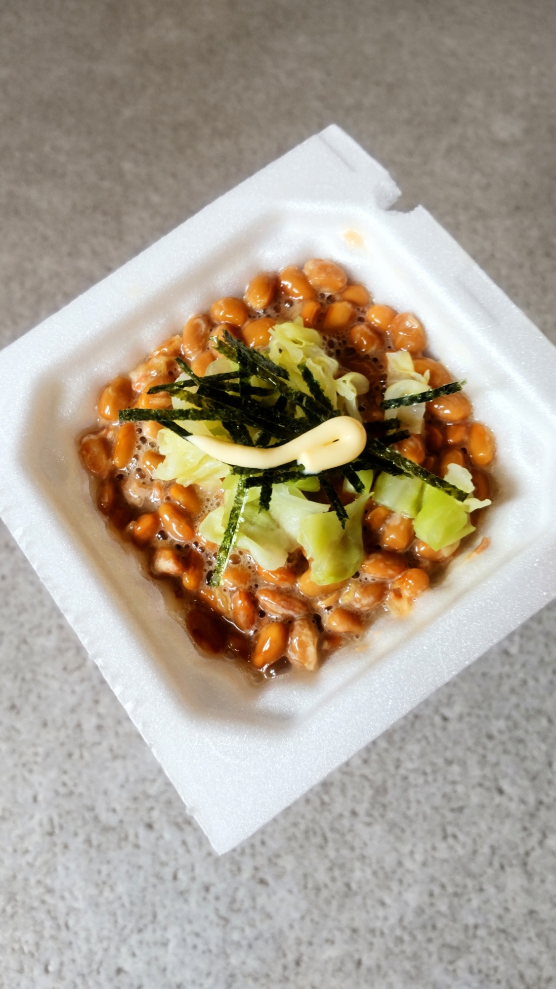 キャベツ海苔マヨ納豆