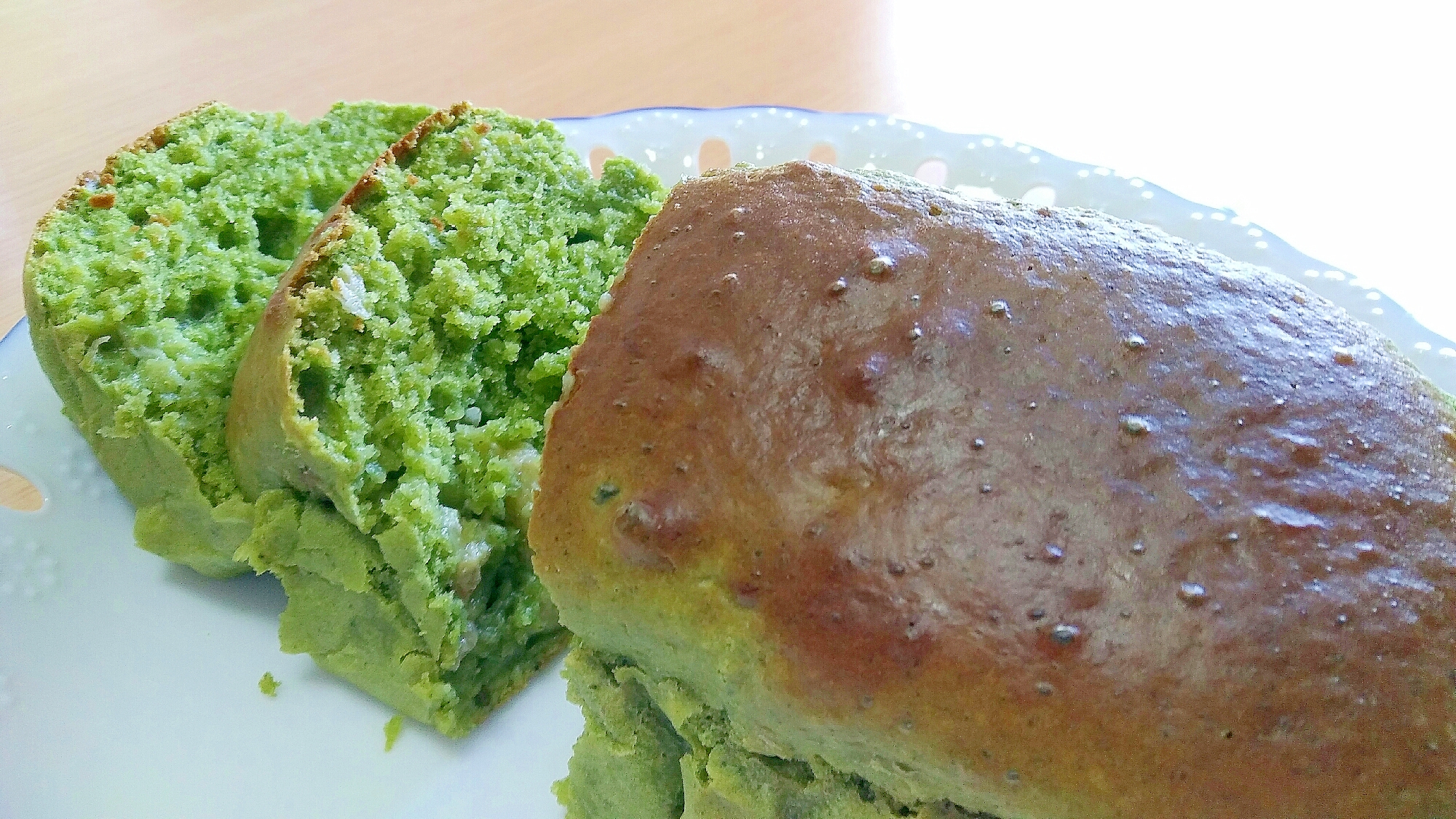 ホットケーキミックスで抹茶とバナナのパウンドケーキ