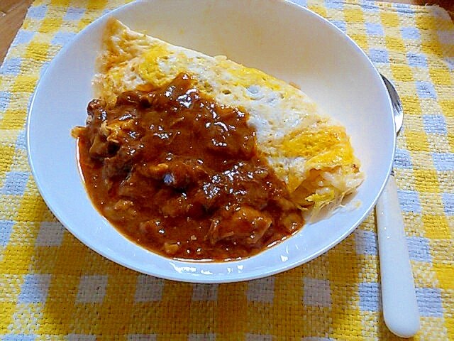 残り物なのに洋食屋さん風♪ビーフシチューオムライス レシピ・作り方 