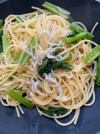 しらすと小松菜の和風パスタ