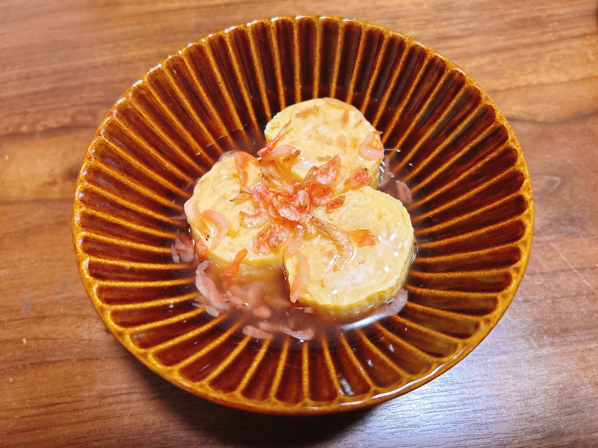 だし巻き卵の桜エビあんかけ【簡単】