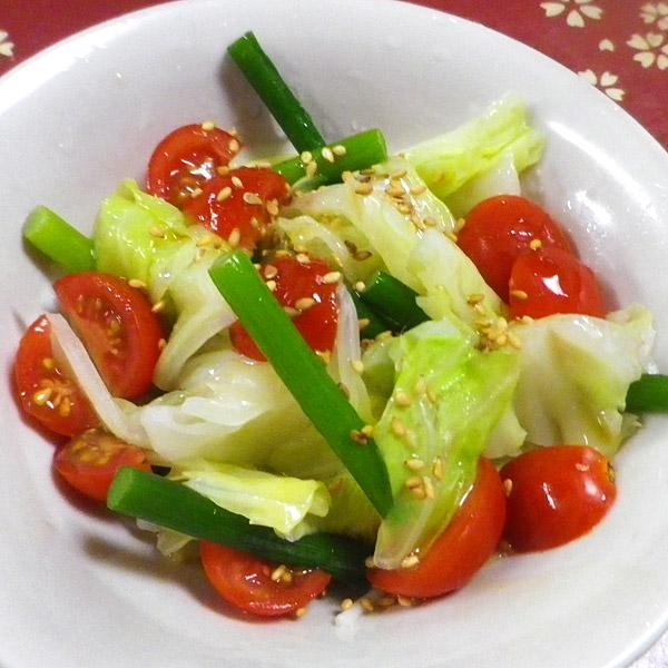 ニンニクの芽キャベツの簡単サラダ