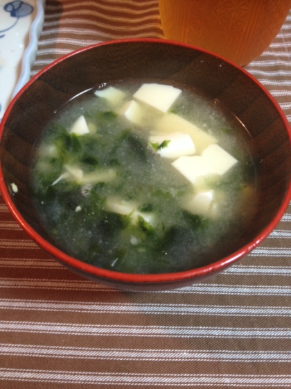✿あおさと豆腐のお味噌汁❤