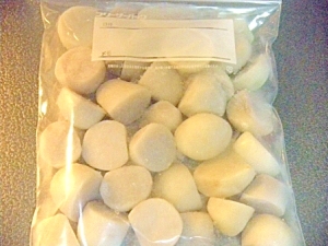 【保存用ビニール袋使用】里芋の冷凍保存法