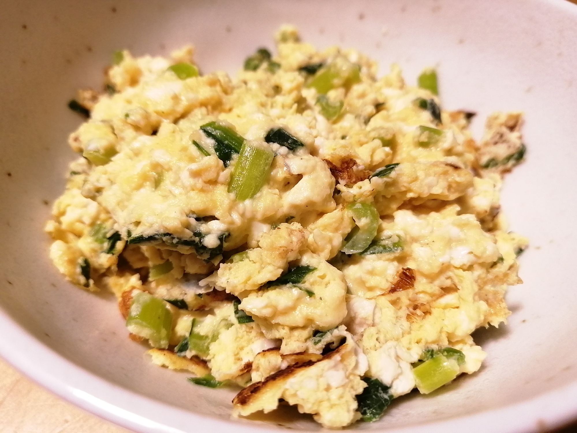 【みそ味】豆腐と小松菜の炒り卵