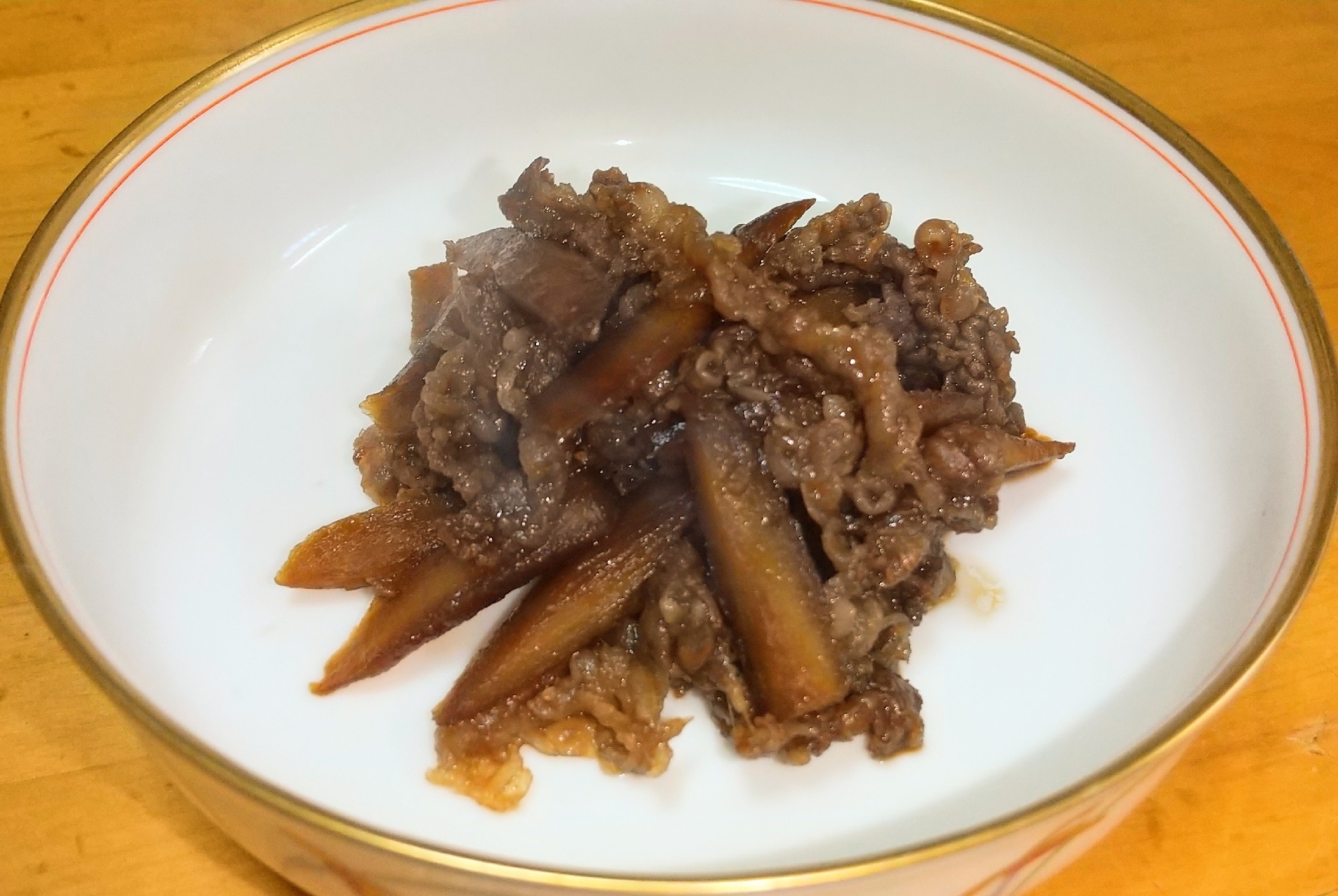 お弁当に簡単おかず♪柔らかごぼうと牛肉のしぐれ煮風