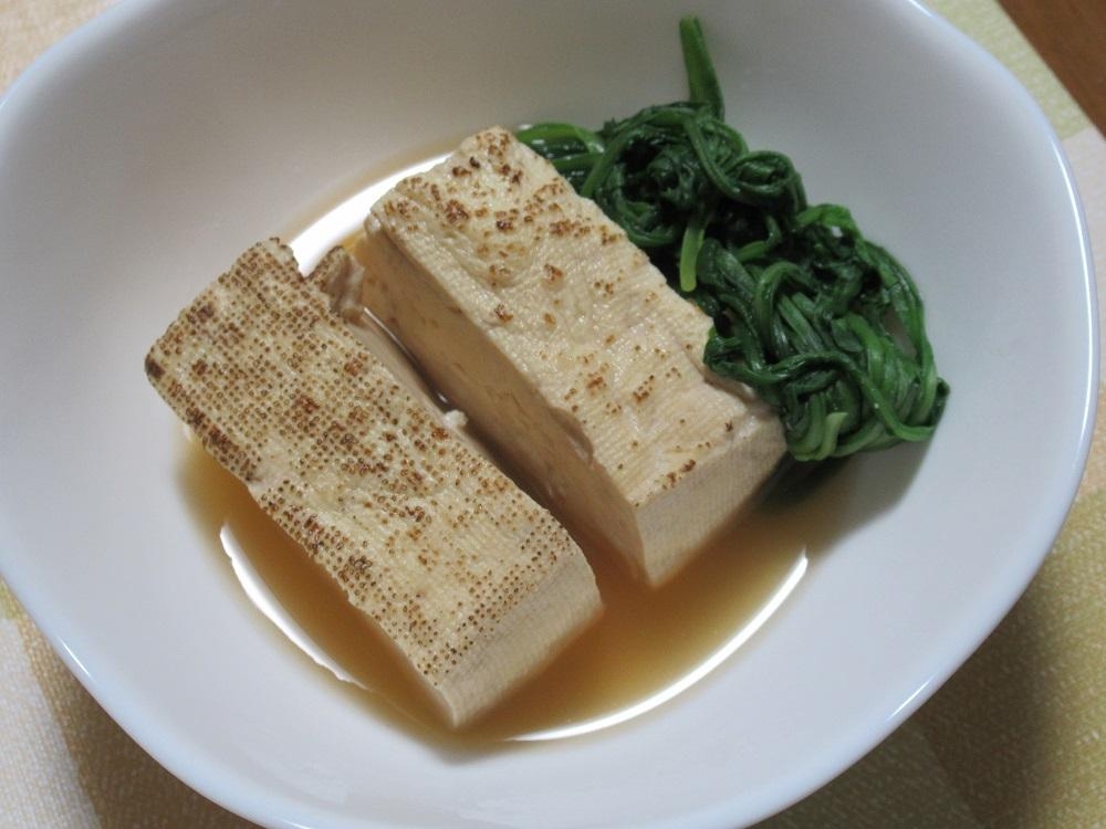 焼き豆腐と春菊のサッと煮