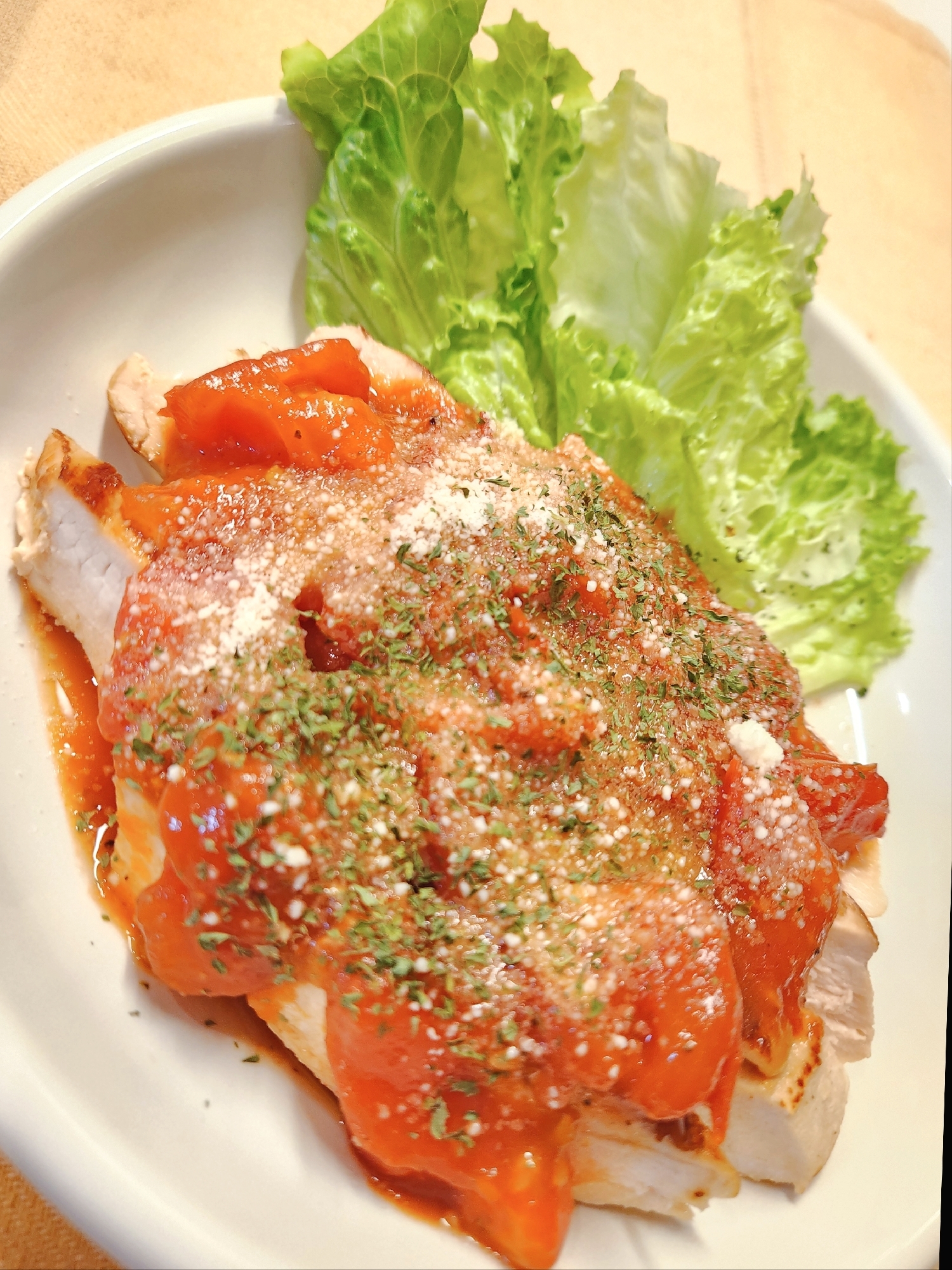 【おかず】鶏胸肉のソテー  トマトソース
