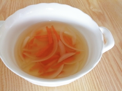 ぽかぽか♡人参と玉ねぎの生姜スープ