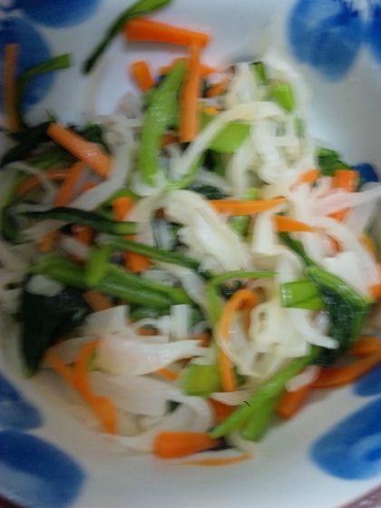 小松菜は生を使用！！全部一緒に茹でてしぼるだけ。
お弁当用に冷凍もしました。