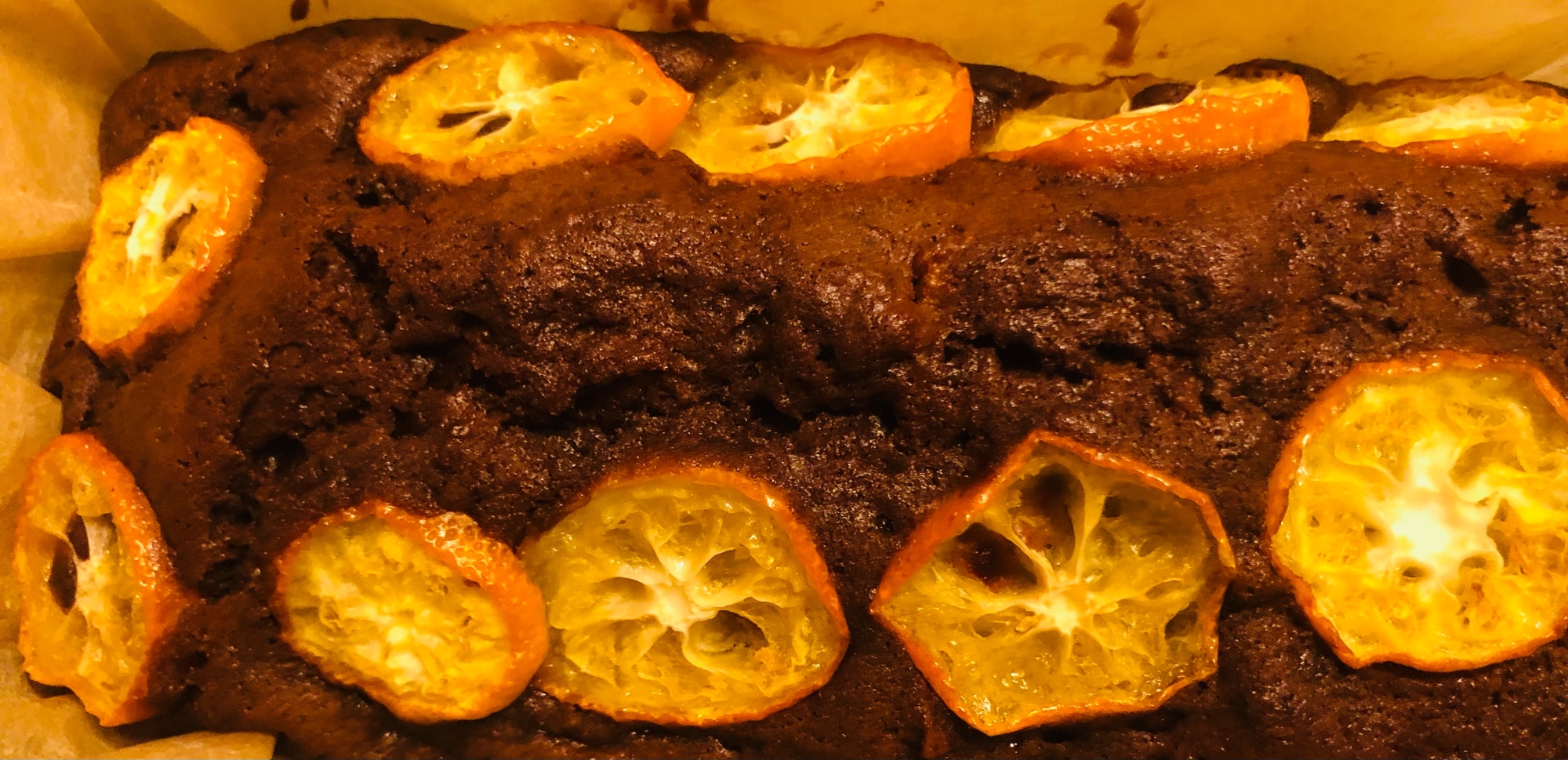 金柑のチョコレートケーキ