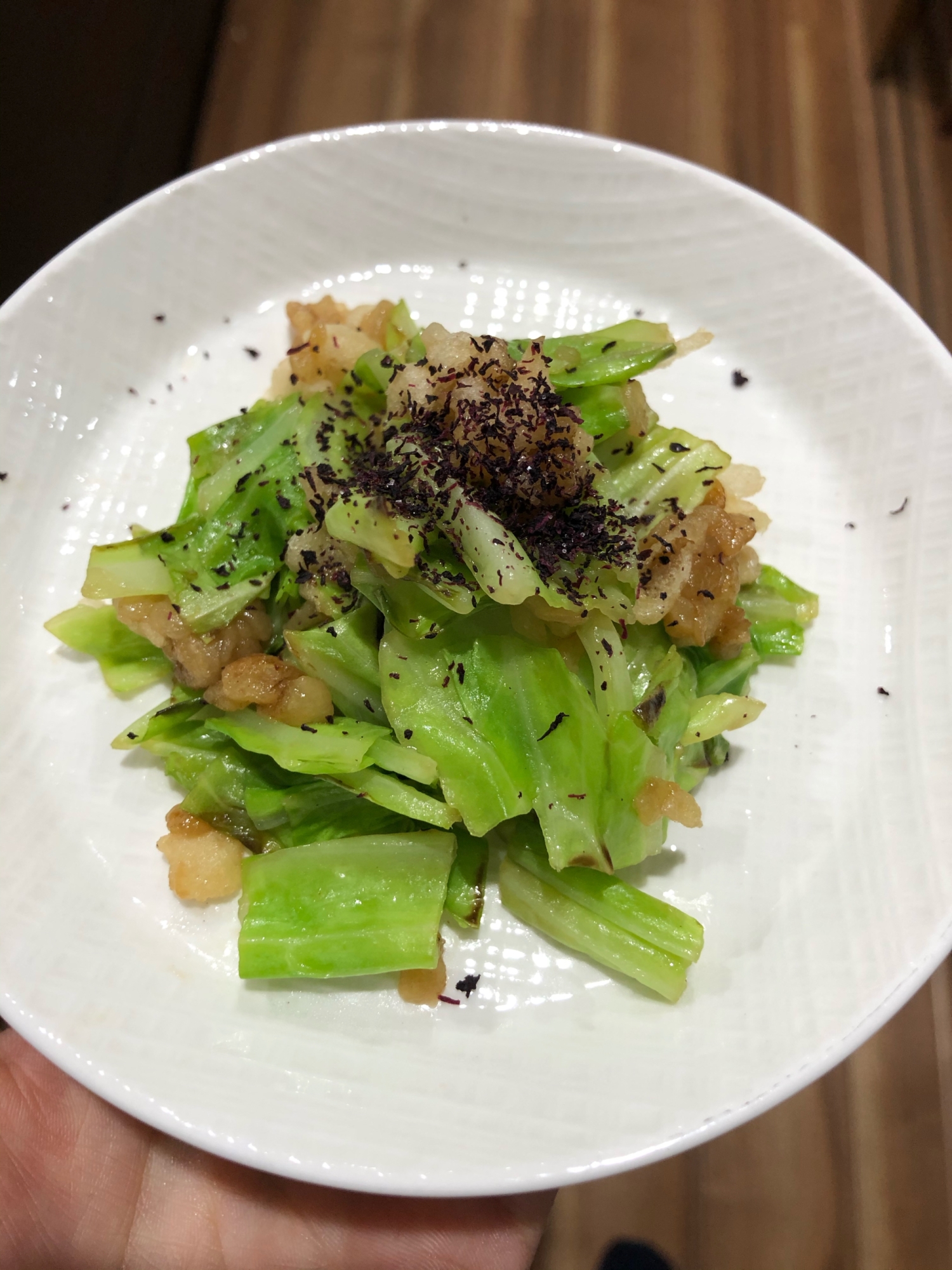 キャベツと揚げ玉