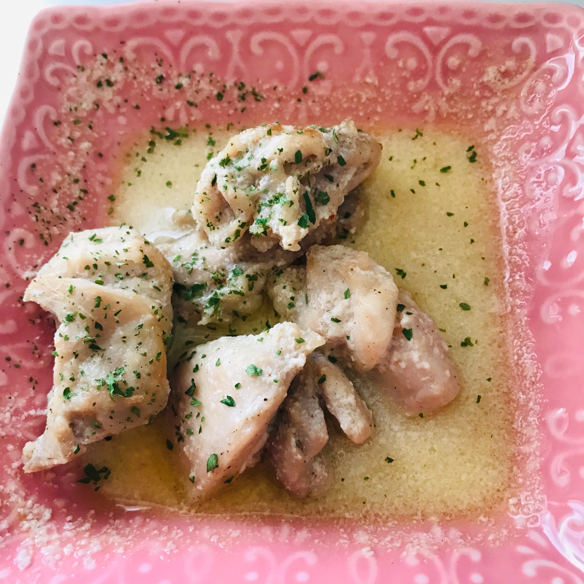 簡単チキンのレモンクリームソース煮 レシピ 作り方 By Uuuchan 楽天レシピ