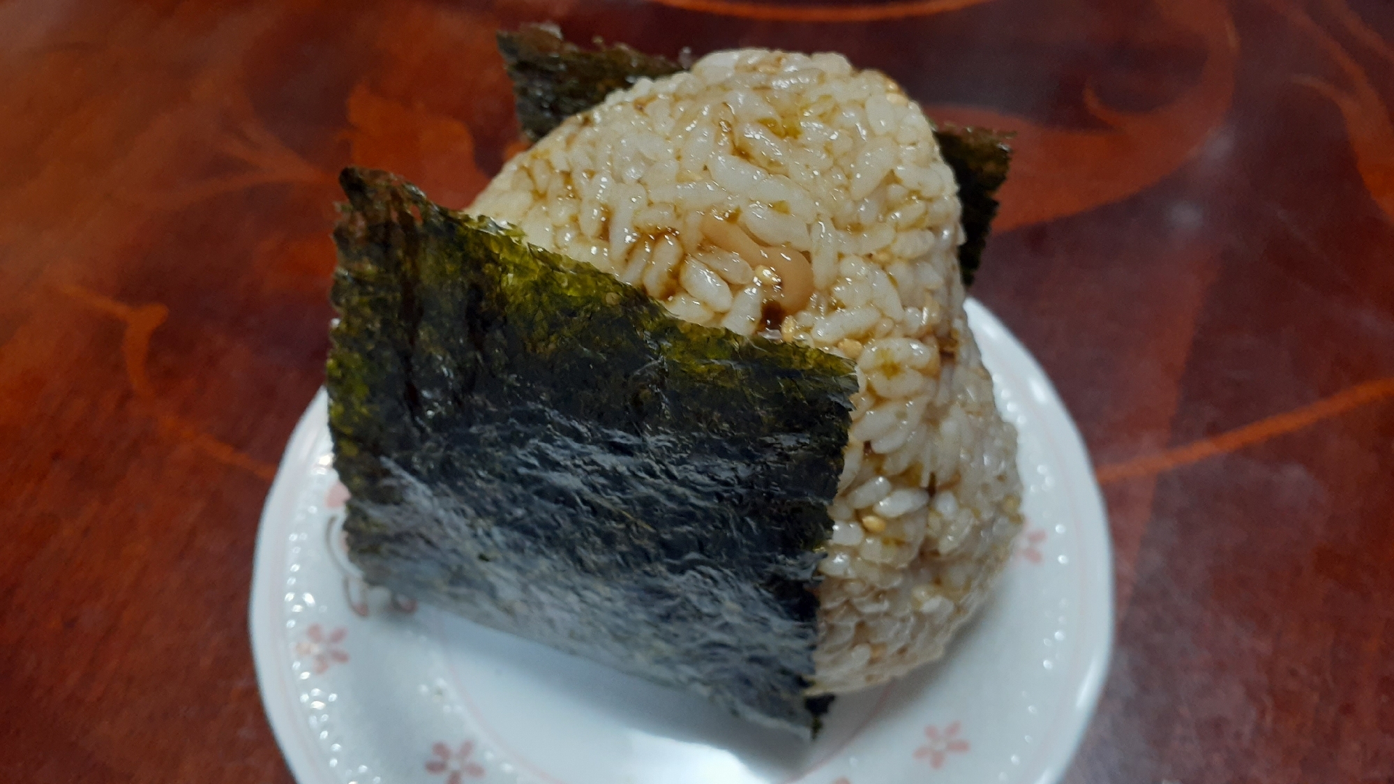 なめ茸と岩海苔のおにぎり♪