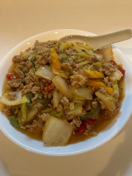 合挽き肉と白菜のオイスターソース炒め♡