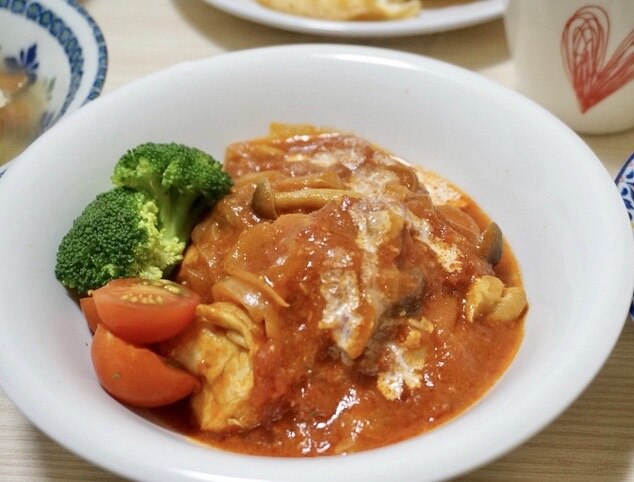 炊飯器で一発 簡単激うまチキンのトマト煮込み レシピ 作り方 By どめさん 楽天レシピ